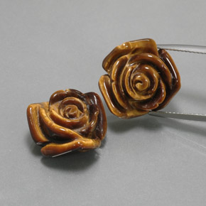  ct natürliche brauner Tiger's Eye-Edelsteine, Fantasieschliff, Lichtundurchlässig