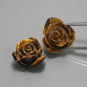 23,41 ct natürliche brauner Tiger's Eye-Edelsteine, Fantasieschliff, Lichtundurchlässig