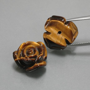 23,41 ct natürliche brauner Tiger's Eye-Edelsteine, Fantasieschliff, Lichtundurchlässig