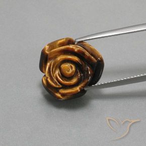 12.62ct Natürlicher Warmes Braun Tigerauge, Fantasie, Lichtundurchlässig
