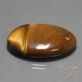 9,17 ctw natürlicher Warmes Braun Tigerauge, Oval, Lichtundurchlässig