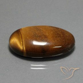 9,17 ctw natürlicher Tiefes Zimtbraun Tigerauge, Oval, Lichtundurchlässig