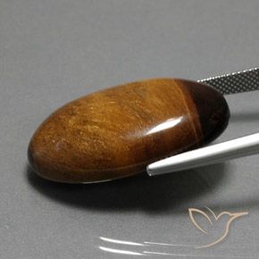 9,17 ctw natürlicher Tiefes Zimtbraun Tigerauge, Oval, Lichtundurchlässig
