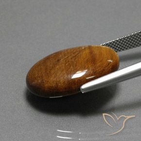 9,17 ctw natürlicher Warmes Braun Tigerauge, Oval, Lichtundurchlässig