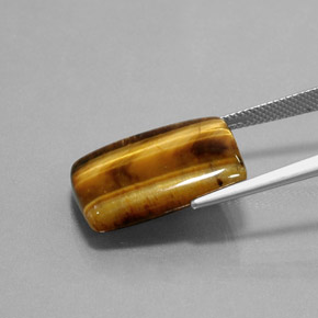 9,17 ctw natürlicher gold-braun Tigerauge, Baguette, Lichtundurchlässig