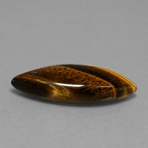 16,23 ctw natürlicher brauner Tiger's Eye, Marquise, Lichtundurchlässig