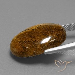 9,17 ctw natürlicher Warmes Braun Tigerauge, Oval, Lichtundurchlässig