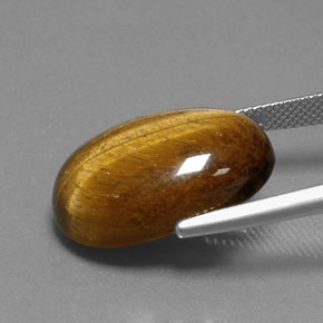 18,74 ctw natürlicher brauner Tiger's Eye, Oval Schliff, Lichtundurchlässig
