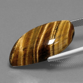 9,17 ctw natürlicher gold-braun Tigerauge, Ausgefallene Form, Lichtundurchlässig