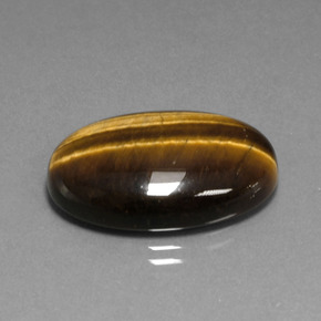 20,40 ctw natürlicher brauner Tiger's Eye, Oval Schliff, Lichtundurchlässig