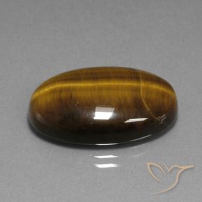 9,17 ctw natürlicher gelblich-braun Tigerauge, Oval, Lichtundurchlässig