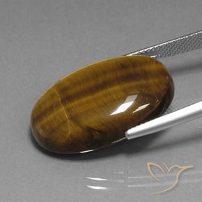 9,17 ctw natürlicher gelblich-braun Tigerauge, Oval, Lichtundurchlässig