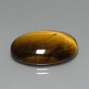 19,59 ctw natürlicher brauner Tiger's Eye, Oval Schliff, Lichtundurchlässig