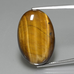 20,74 ctw natürlicher brauner Tiger's Eye, Oval Schliff, Lichtundurchlässig
