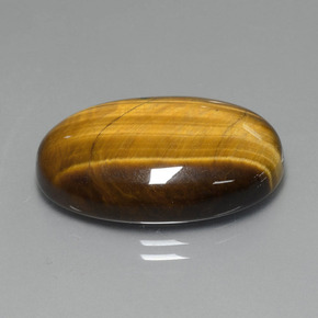 20,74 ctw natürlicher brauner Tiger's Eye, Oval Schliff, Lichtundurchlässig
