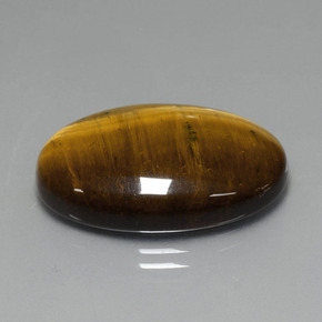 19,40 ctw natürlicher brauner Tiger's Eye, Oval Schliff, Lichtundurchlässig