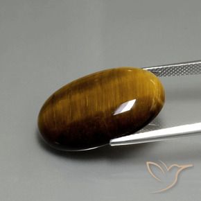 9,17 ctw natürlicher Mittel braun Tigerauge, Oval, Lichtundurchlässig
