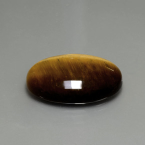 20,21 ctw natürlicher brauner Tiger's Eye, Oval Schliff, Lichtundurchlässig