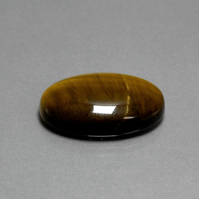 19,87 ctw natürlicher brauner Tiger's Eye, Oval Schliff, Lichtundurchlässig