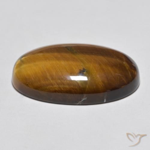 9,17 ctw natürlicher Warmes Braun Tigerauge, Oval, Lichtundurchlässig