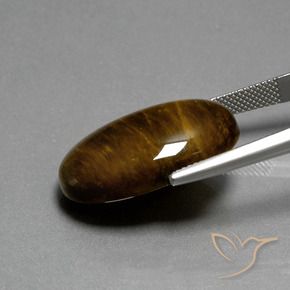 9,17 ctw natürlicher Warmes Braun Tigerauge, Oval, Lichtundurchlässig