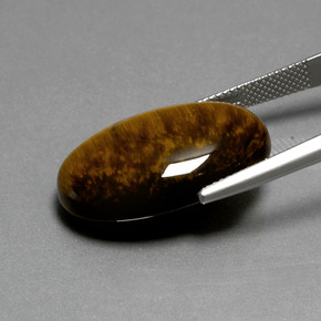 9,17 ctw natürlicher gold-braun Tigerauge, Oval Schliff, Lichtundurchlässig
