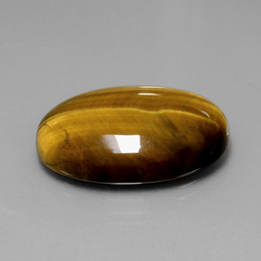 20,54 ctw natürlicher brauner Tiger's Eye, Oval Schliff, Lichtundurchlässig