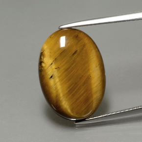 7,51 ctw natürlicher brauner Tiger's Eye, Oval Schliff, Lichtundurchlässig