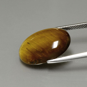 7,51 ctw natürlicher brauner Tiger's Eye, Oval Schliff, Lichtundurchlässig