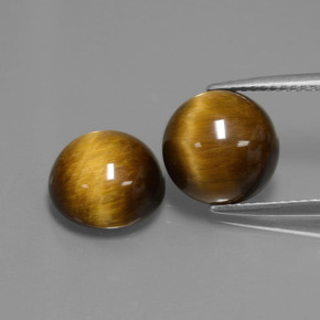  ct natürliche Goldbraun Tigerauge-Edelsteine, Rund Schliff, Lichtundurchlässig