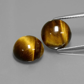  ct natürliche brauner Tiger's Eye-Edelsteine, Rundschliff, Lichtundurchlässig