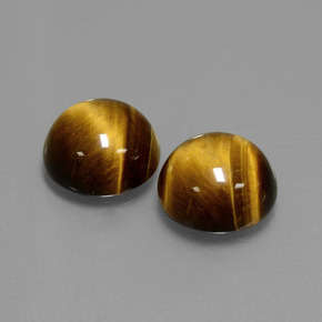  ct natürliche brauner Tiger's Eye-Edelsteine, Rundschliff, Lichtundurchlässig