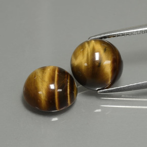  ct natürliche brauner Tiger's Eye-Edelsteine, Rundschliff, Lichtundurchlässig
