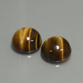  ct natürliche brauner Tiger's Eye-Edelsteine, Rundschliff, Lichtundurchlässig