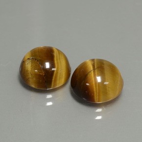  ct natürliche brauner Tiger's Eye-Edelsteine, Rundschliff, Lichtundurchlässig