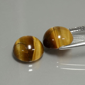  ct natürliche brauner Tiger's Eye-Edelsteine, Rundschliff, Lichtundurchlässig