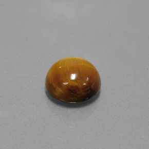3,69 ctw natürlicher brauner Tiger's Eye, Rundschliff, Lichtundurchlässig