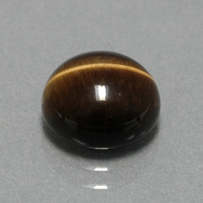 2,78 ctw natürlicher brauner Tiger's Eye, Rundschliff, Lichtundurchlässig