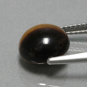 2,78 ctw natürlicher brauner Tiger's Eye, Rundschliff, Lichtundurchlässig