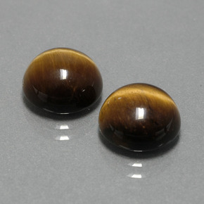  ct natürliche gold-braun Tigerauge-Edelsteine, Rund Schliff, Lichtundurchlässig