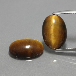  ct natürliche brauner Tiger's Eye-Edelsteine, Oval Schliff, Lichtundurchlässig