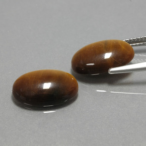  ct natürliche brauner Tiger's Eye-Edelsteine, Oval Schliff, Lichtundurchlässig
