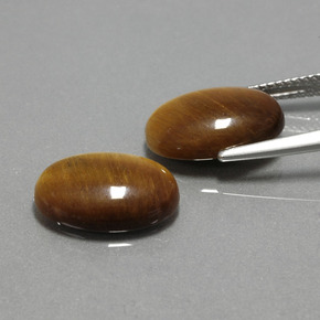  ct natürliche brauner Tiger's Eye-Edelsteine, Oval Schliff, Lichtundurchlässig