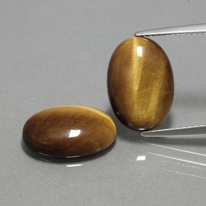  ct natürliche brauner Tiger's Eye-Edelsteine, Oval Schliff, Lichtundurchlässig