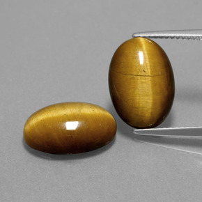  ct natürliche gold-braun Tigerauge-Edelsteine, Oval Schliff, Lichtundurchlässig