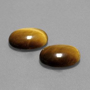 9,10 ct natürliche brauner Tiger's Eye-Edelsteine, Oval Schliff, Lichtundurchlässig