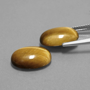 9,10 ct natürliche brauner Tiger's Eye-Edelsteine, Oval Schliff, Lichtundurchlässig
