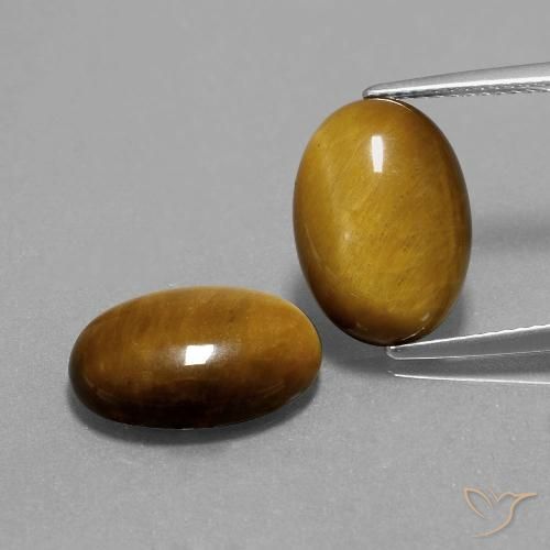 9.06ctw Natürlicher gold-braun Tigerauge, Oval, Lichtundurchlässig