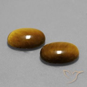 9.06 ct natürliche gold-braun Tigerauge-Edelsteine, Oval, Lichtundurchlässig
