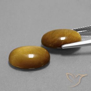 9.06 ct natürliche gold-braun Tigerauge-Edelsteine, Oval, Lichtundurchlässig